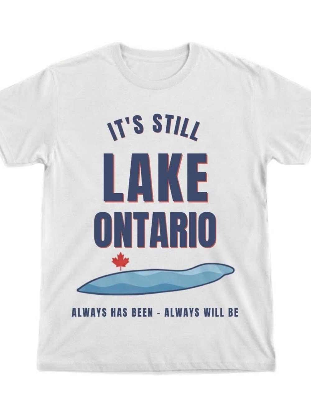 Gildan White Shirt Lake Ontario Graphic Tee